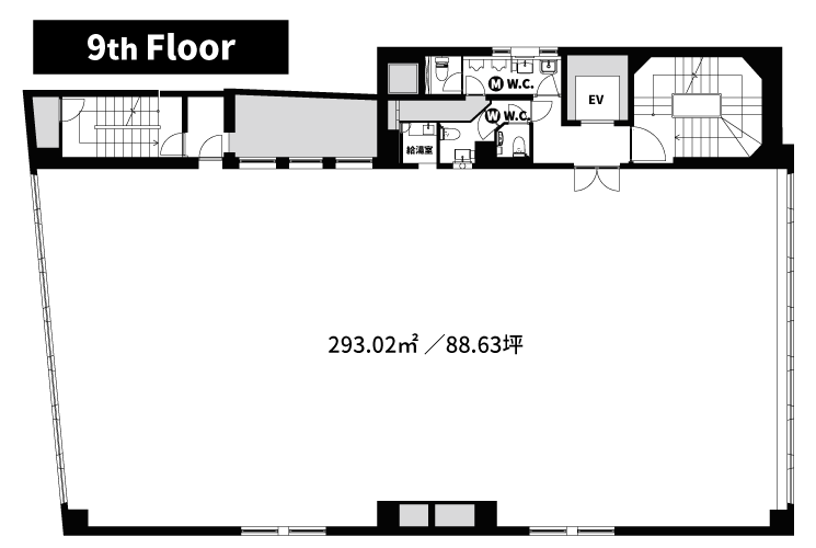 渋谷の賃貸オフィス・賃貸事務所「ASIA BUILDING」9F図面
